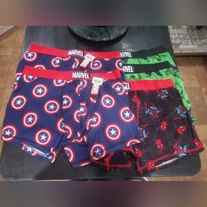Bundle Of 5 Marvel Boxer Briefs Captain America Spider-Man Hulk